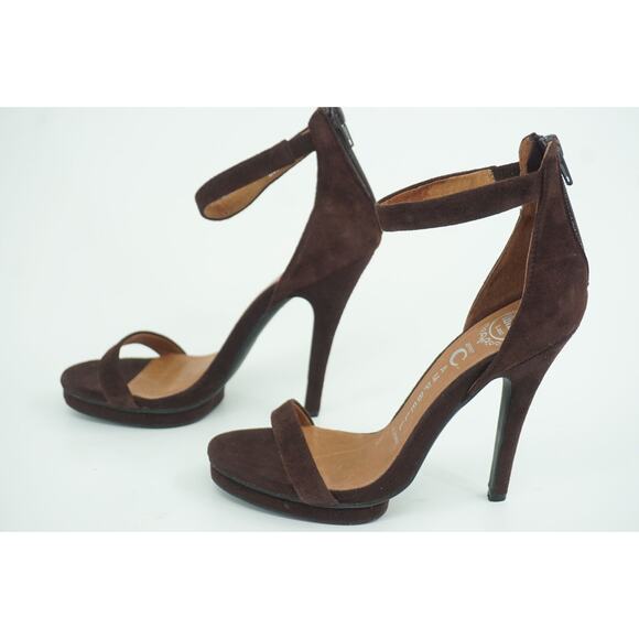 Jeffrey Campbell Burke Brown Suede platform Ankle strap Sandals - Picture 6 of 10